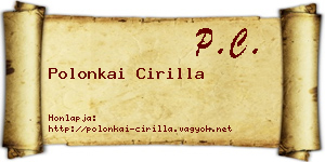 Polonkai Cirilla névjegykártya